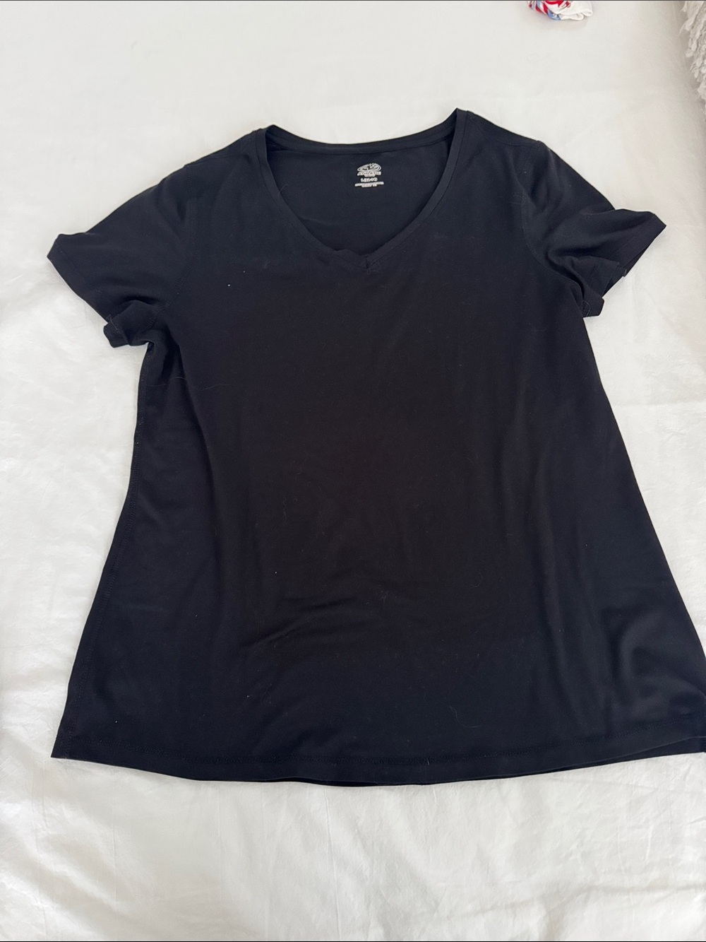Athletic Works Black V-Neck Short Sleeve Tee